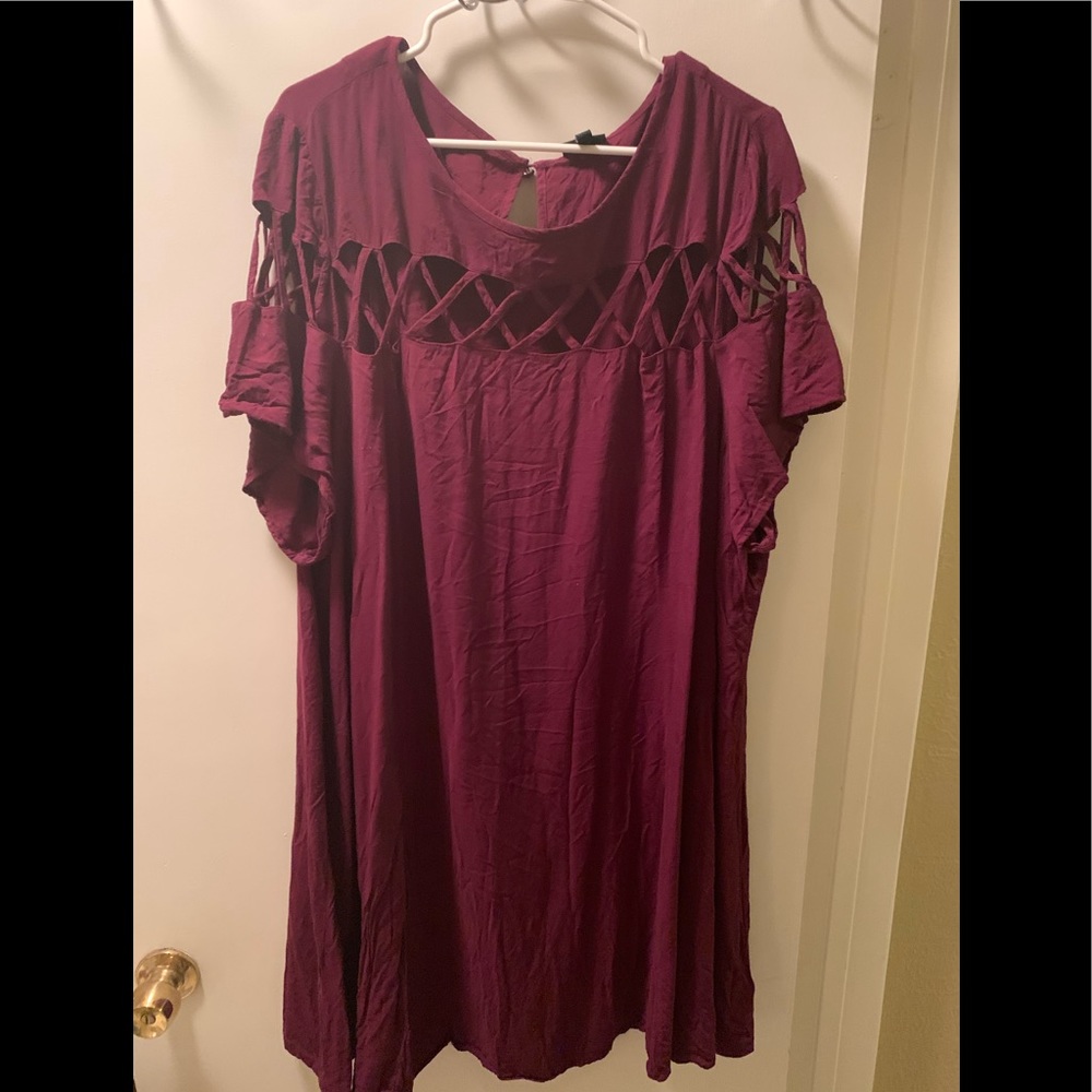 lattice front cocktail dress